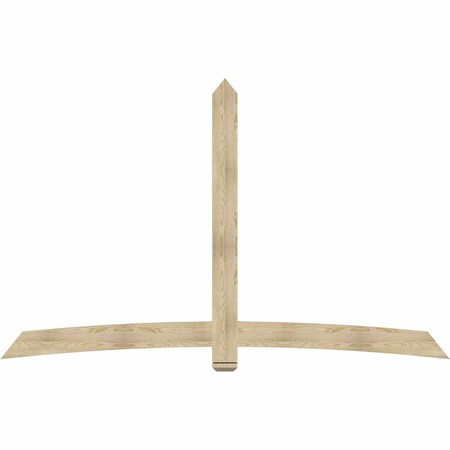 Ekena Millwork Bellingham Rough Sawn Timber Gable Bracket, Douglas Fir, 108"W x 68"H x 2"D x 6"F, 15/12 Pitch GBW108X68X0206BEL00RDF